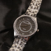 Women Chain Wrist Watch Silver MK